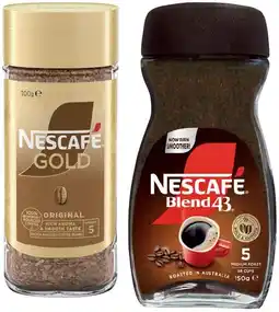 IGA Nescafé Blend 43 Instant Coffee 140‑150g or Gold 90‑100g Selected Varieties offer