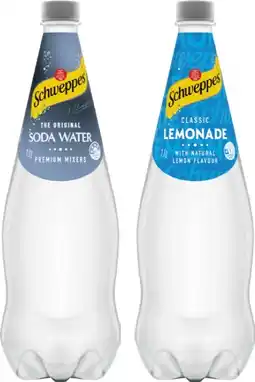 IGA Schweppes Mixers, Soft Drink or Natural Mineral Water 1.1 Litre Selected Varieties offer