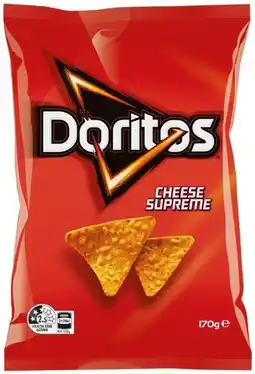 IGA Doritos Corn Chips 150‑170g Selected Varieties offer