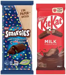 IGA Nestlé Chocolate Block 118‑180g Selected Varieties offer