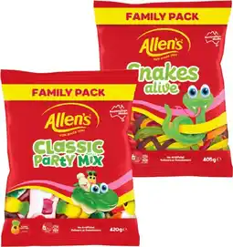 IGA Allen’s Lollies Family‑420g Selected Varieties offer
