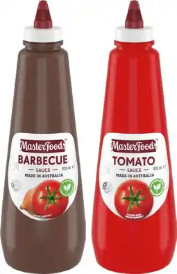 IGA MasterFoods Tomato or Barbecue Squeezy Sauce 920mL offer