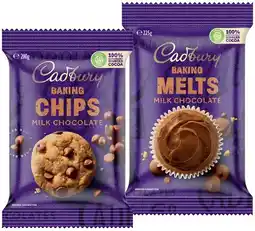 IGA Cadbury Baking Chocolate Chips 200g or Melts 225g Selected Varieties offer