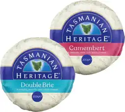 IGA Tasmanian Heritage Double Brie or Camembert 200g offer