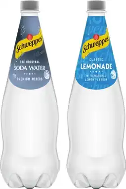 IGA Schweppes Mixers, Soft Drinks or Natural Mineral Water 1.1 Litre Selected Varieties offer