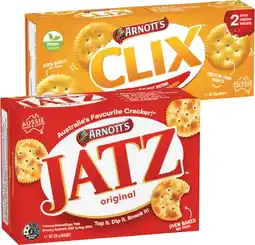 IGA Arnott’s Jatz, Savoy 170‑225g or Clix 250g Selected Varieties offer