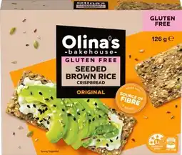 IGA Olina’s Bakehouse Gluten Free Seeded Brown Rice Crispbread Original offer
