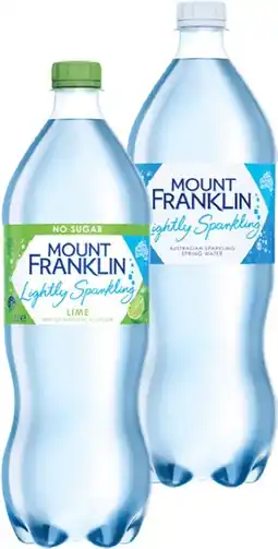 IGA Mount Franklin Lightly Sparkling Water Selected Varieties offer
