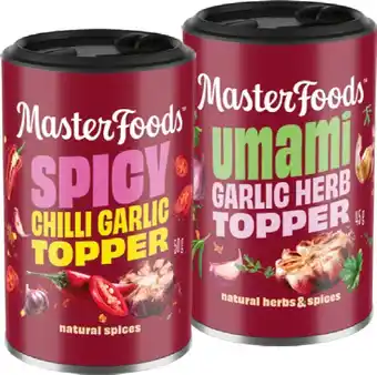 IGA MasterFoods Topper Seasoning 45‑50g Selected Varieties offer