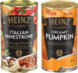 IGA Heinz Classic Soup 520‑535g Selected Varieties offer