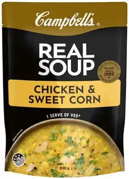 IGA Campbell’s Real Soup Pouch Selected Varieties offer