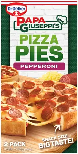 IGA Dr. Oetker Papa Giuseppi’s Pizza Pies Selected Varieties offer