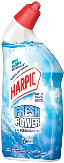 IGA Harpic Fresh Power Liquid Toilet Cleaner 700mL or Rim Block 39g* Selected Varieties offer