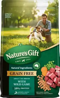 IGA Nature’s Gift Grain Free Dry Dog food Selected Varieties offer
