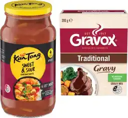 IGA KanTong Cooking Sauce 485-520g or Gravox Gravy Powder Mix 200g Selected Varieties offer