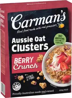 IGA Carman’s Aussie Oat Clusters Selected Varieties offer