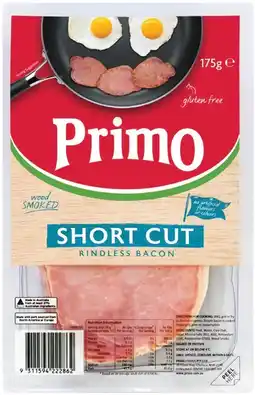 IGA Primo Wood Smoked Rindless Short Cut Bacon offer