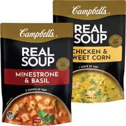 IGA Campbell’s Real Soup Pouch Selected Varieties offer