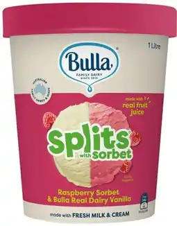 IGA Bulla Splits with Sorbet Selected Varieties offer