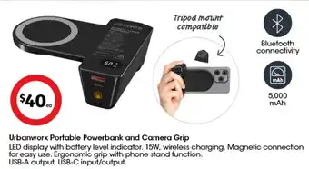 Urbanworx Portable Powerbank and Camera Grip