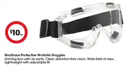 Coles Nordhaus Protective Worksite Goggles offer