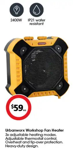 Coles Urbanworx Workshop Fan Heater offer