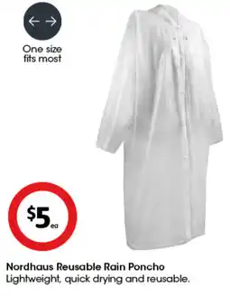Coles Nordhaus Reusable Rain Poncho offer