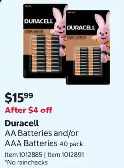 Costco AA Batteries and/or AAA Batteries offer