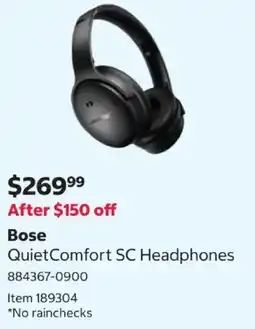 Costco QuietComfort SC Headphones offer