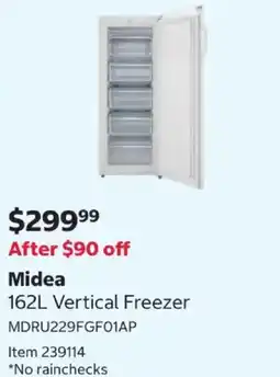 Costco 162L Vertical Freezer offer