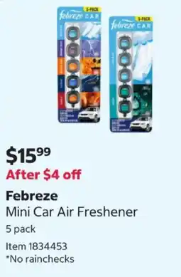 Costco Mini Car Air Freshener offer