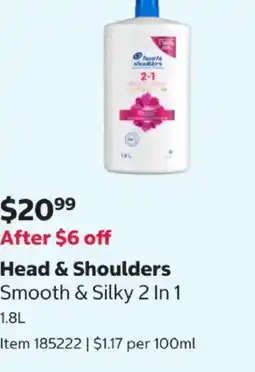 Costco Head & Shoulders Smooth & Silky 2 In 1 offer
