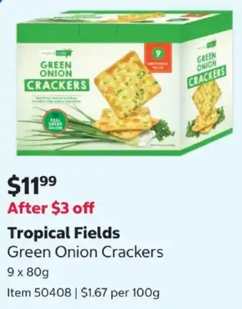 Tropical Fields Green Onion Crackers