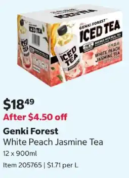 Costco Genki Forest White Peach Jasmine Tea offer