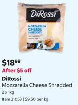 Costco Mozzarella Cheese Shredded offer