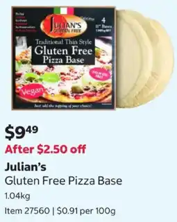 Costco Gluten Free Pizza Base offer