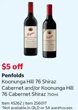 Costco Koonunga Hill 76 Shiraz Cabernet and/or Koonunga Hill 76 Cabernet Shiraz offer