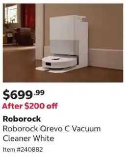 Costco Roborock Qrevo C Vacuum Cleaner White offer