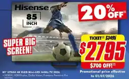 The Good Guys 85 U7SAU 4K ULED Mini-LED 165Hz TV 2026 offer