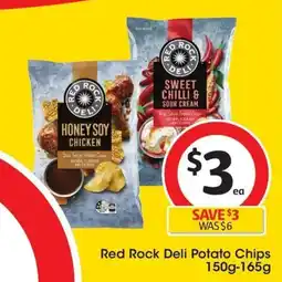 Coles Red Rock Deli Honey Soy Chicken Potato Chips offer