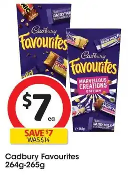 Coles Cadbury Favourites Chocolate Gift Box offer
