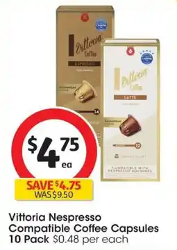 Coles Vittoria Latte Nespresso Compatible Coffee Capsules offer
