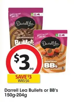 Coles Darrell Lea Milk Chocolate Liquorice Bullets offer