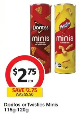 Coles Doritos Minis Cheese Supreme Flavoured Corn Chips offer