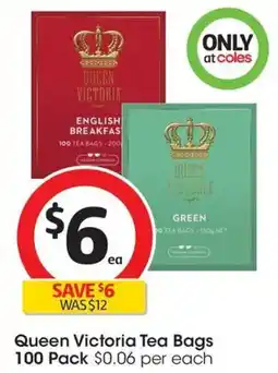 Coles Queen Victoria English Breakfast Tea Bags offer