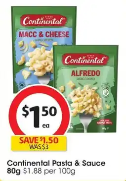 Coles Continental Alfredo Family Pasta And Sauce offer