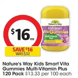Coles Nature's Way Kid Smart Vita Gummies Multi-vitamin Plus offer