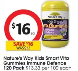 Coles Nature's Way Kid Smart Vita Gummies Multi-vitamin Plus offer
