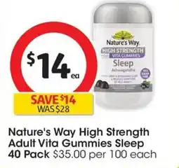 Coles Nature's Way High Strength Adult Vita Gummies Sleep Ashwagandha offer