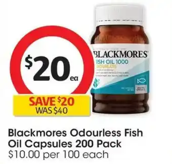 Blackmores Odourless Fish Oil Omega-3 Capsules